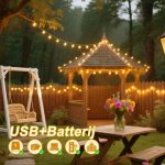چراغ‌های تزئینی ۱۲ متری + ۱ متری، ۱۰۰ عدد چراغ رشته‌ای LED، - Image 2