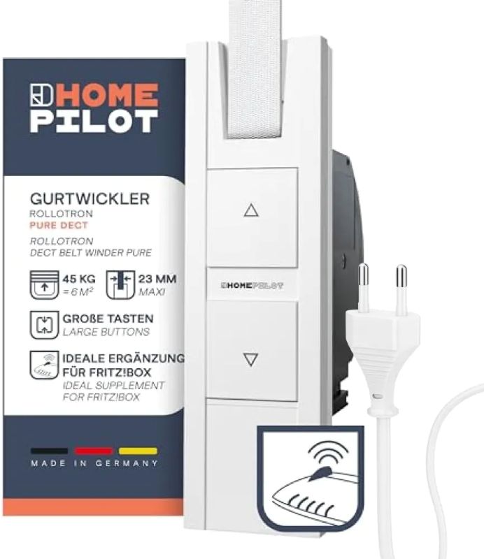 1-226.jpg ریموت هوشمند پرده و کرکره برقیHOMEPILOT دستگاه تسمه جمع کن RolloTron Pure DECT - Image 1