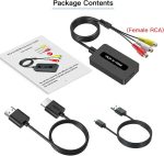 مبدل کابل RCA به HDMI مادگی با کابل‌های HDMI و RCA - Image 3