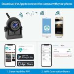 دوربین دنده عقب بی‌سیم مغناطیسی MHCABSR وای‌فای با باتری قابل شارژ، ضد آب IP68 - Image 7