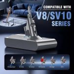 باتری جارو شارژی دایسون V8 و SV10 با ظرفیت 7000 میلی‌آمپر ساعت - تصویر 6