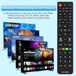 کنترل از راه دور تلویزیون RC-G020‌ برای سامسونگ، شارپ، ال‌جی، سونی، پاناسونیک، هایسنس، جی‌وی‌سی، تی‌سی‌ال، هیتاچی
