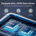دستگاه اندازه‌گیری کیفیت هوا و دی‌اکسید کربن 5 در 1 هوشمند برند SwitchBot مدل Meter Pro CO2 Monitor - Image 6