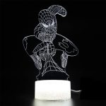 چراغ خواب سه بعدی LED طرح مرد عنکبوتی USB + کنترل RGB - Image 6