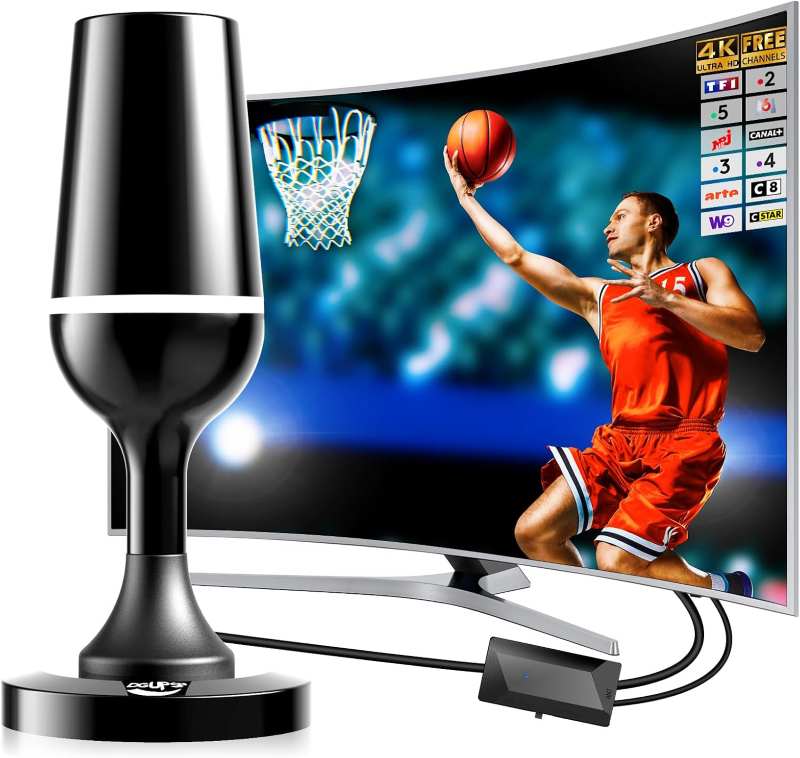 712OS0j8hiL._AC_SL1500_.jpg آنتن تلویزیونی DGUPSP داخلی قدرتمند برای تلویزیون دیجیتال زمینی HD (TNT HD) - تصویر 1