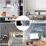 ساعت رومیزی دیجیتال مدل 6.5 اینچی LED با نمایش دما، تاریخ و کنترل صوتی برند zerotop مدل GH0725 - Image 7