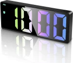 ساعت رومیزی دیجیتال مدل 6.5 اینچی LED با نمایش دما، تاریخ و کنترل صوتی برند zerotop مدل GH0725
