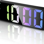ساعت رومیزی دیجیتال مدل 6.5 اینچی LED با نمایش دما، تاریخ و کنترل صوتی برند zerotop مدل GH0725