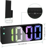ساعت رومیزی دیجیتال مدل 6.5 اینچی LED با نمایش دما، تاریخ و کنترل صوتی برند zerotop مدل GH0725 - Image 6