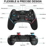 دسته بازی بی‌سیم سازگار با Nintendo Switch و Switch 2 برند Sefitopher مدل N-SL 2 - Image 3