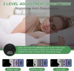 ساعت رومیزی دیجیتال مدل 6.5 اینچی LED با نمایش دما، تاریخ و کنترل صوتی برند zerotop مدل GH0725 - Image 2