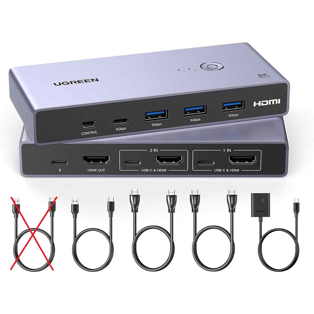 01-1-24-1.jpg سوئیچ KVM یوگرین HDMI 8K 60Hz مدل CM692 - تصویر 1