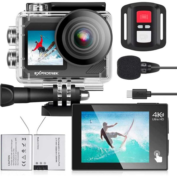 دوربین ورزشی 4K ضد آب Exprotrek با کیفیت Ultra HD