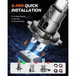 هدلایت خودرو AGPTEK مدل H7 با توان 100 وات - تصویر 2