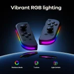 دسته بازی بی‌سیم Rotacess مناسب Nintendo Switch با نور RGB برند Rotacess مدل CGC-L/R - تصویر 7